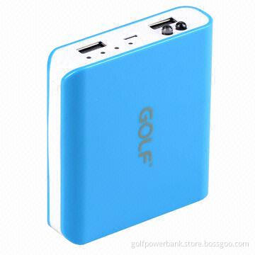 Dual USB Port Power Banks with LED Flashlight and Power Indicator